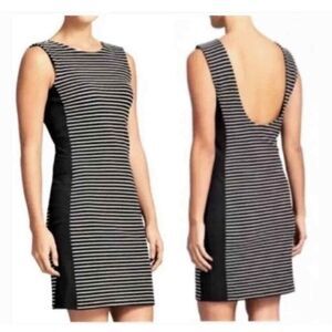 Athleta Stripe‎ Mala Tank Dress Size Small Black White Scoop Back